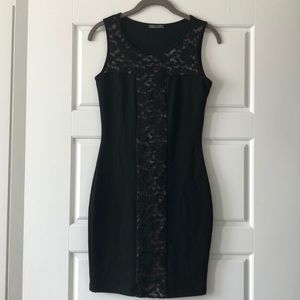 Black Dress with Lace Detail